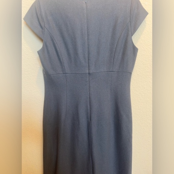 Mignon Blue Sheath Sleeveless Midi Dress - Picture 9 of 9